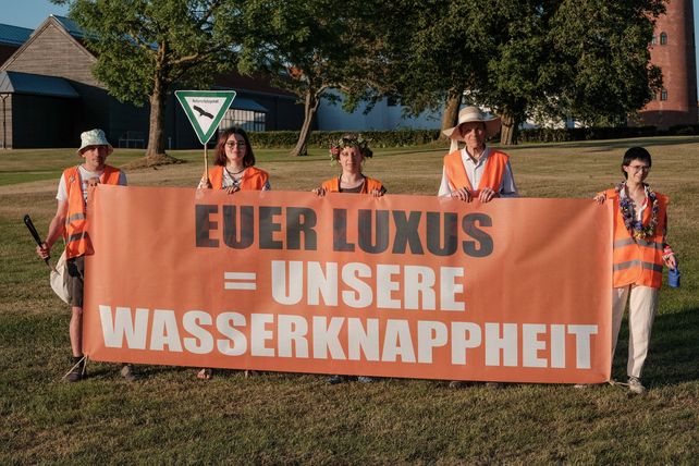 Klima-Aktivisten, Golfplatz, Budersand, Hotel