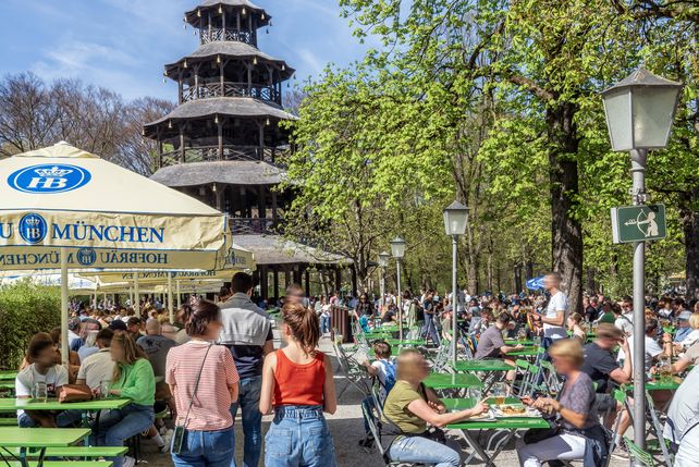 Kiffen, Biergarten, Restaurant