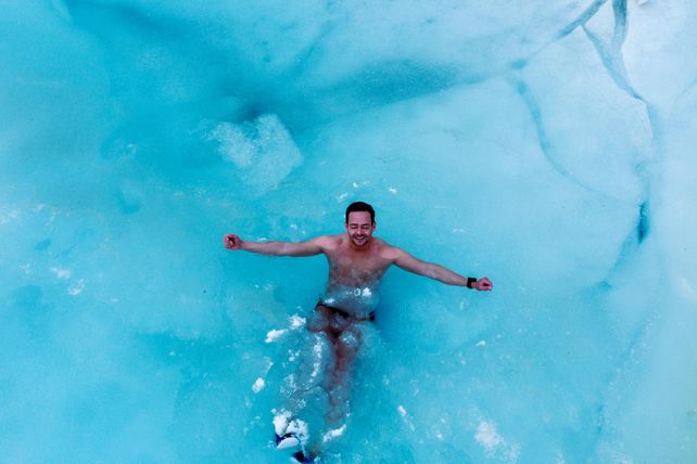 Eisbaden, Kaunertaler Gletscher