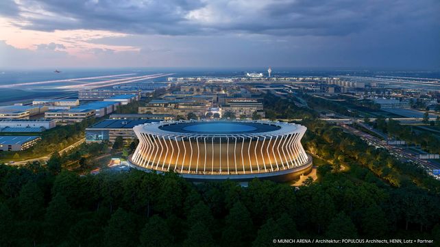 Munich Arena, Spatenstich Munich Arena, Deloitte Studie, 355 Millionen Euro Bruttowertschöpfung, Hotellerie Freising, Gastronomie Freising, Tempo by Hilton Munich Airport Arena, Hilton Deutschland, Flughafen München, Allresto, Konzertarena München, Munich Arena 2029, Live Nation, Markus Söder, Populous, HENN