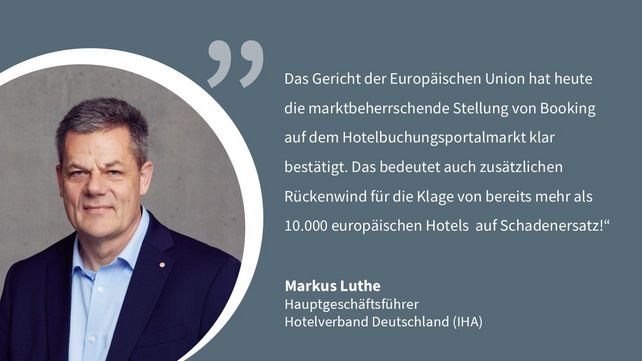 Booking.com, Booking Holdings, Etraveli, EuG, Europäische Kommission, Hotelverband Deutschland, IHA, Markus Luthe, Sammelklage, Schadenersatzklage, SHCA, Hotel-OTA, Online-Reisebüros, Preisparitätsklauseln