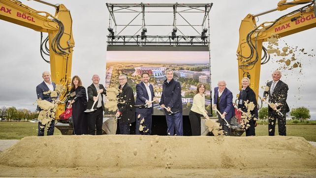 Munich Arena, Spatenstich Munich Arena, Deloitte Studie, 355 Millionen Euro Bruttowertschöpfung, Hotellerie Freising, Gastronomie Freising, Tempo by Hilton Munich Airport Arena, Hilton Deutschland, Flughafen München, Allresto, Konzertarena München, Munich Arena 2029, Live Nation, Markus Söder, Populous, HENN
