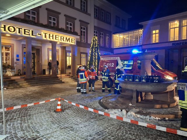 Hotel Therme in Bad Teinach, Kabelbrand, Feuer