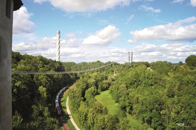 Neckarline Rottweil, Hängebrücke Baden-Württemberg, Rottweil Testturm Brücke, Fußgängerbrücke Neckartal, Günter Eberhardt Brücke, Tourismus Rottweil, Eröffnung Neckarline