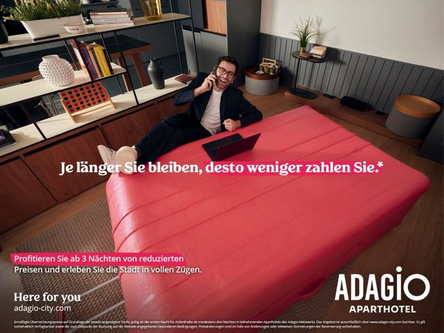 Adagio, Aparthotel, Werbekampagne Europa, Langzeitaufenthalt, Hotellerie Marketing, Städtereisen, Aparthotel Konzept, Hotelmarketing