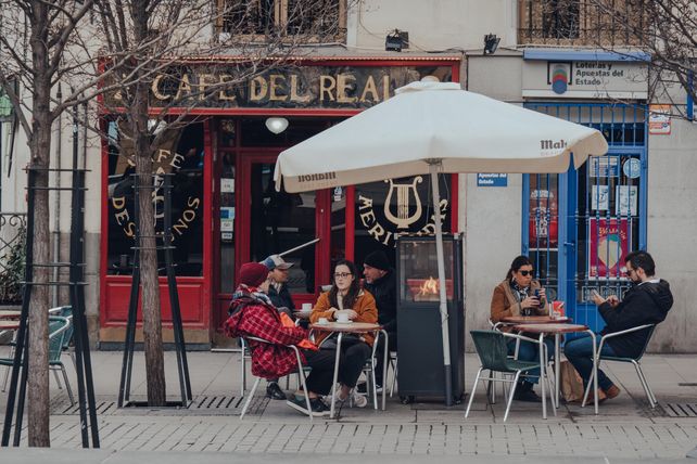 Covid-Terrassen, Madrid