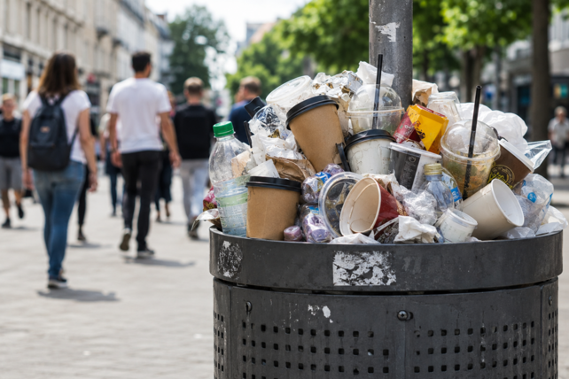 Nordrhein-Westfalen, Verpackungssteuer, Landtag NRW, Einwegverpackungen, Bundesverband der Systemgastronomie, Deutsche Umwelthilfe, Mehrweg, Kommunalabgaben, Tübinger Verpackungssteuer, BdS