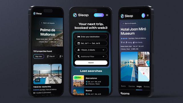 Blockchain, OTA, Sleap.io, Buchungsplattform