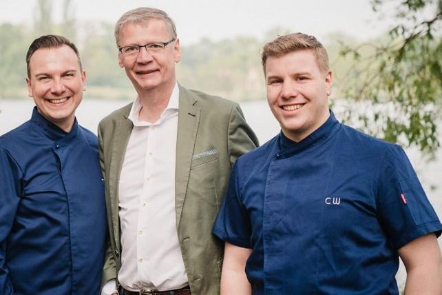 Tim Raue, Günther Jauch, Christopher Wecker, Villa Kellermann