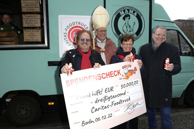 Frank Zander Caritas-Foodtruck 