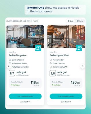 Motel One startet KI-gestützte Hotelsuche über ChatGPT