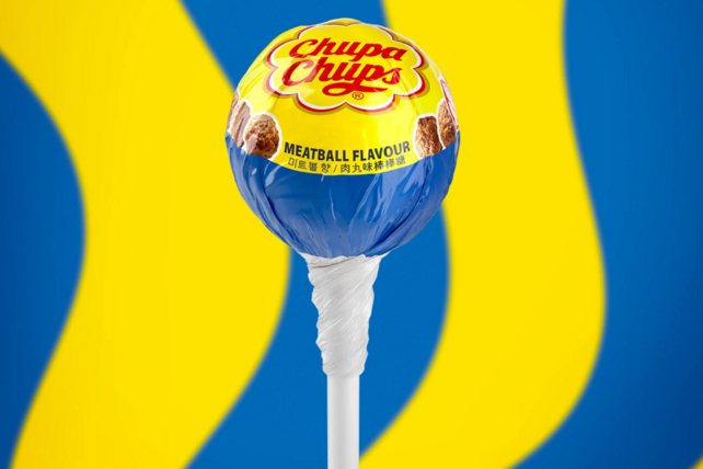 Ikea Köttbullar Lolli, Chupa Chups Kooperation, Ikea Deutschland Süßigkeit, veganer Lolli Ikea, limitierte Aktion Ikea Filialen