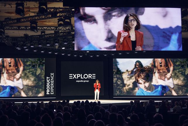 Expedia Group, Explore 2026, Ariane Gorin, künstliche Intelligenz Reisebranche, Uber Expedia, Clear Expedia, Hotels.com, Vrbo, Reiseplattform, KI Reiseplanung, Expedia Trails Fund, Las Vegas, Meta Expedia, AllTrails, Expedia Partnerschaften