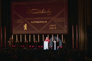 Berliner Meisterköche 2025, Nicholas Hahn, Cookies Cream, Aufsteiger des Jahres, Jeff Claudio, Stoke, Jana Kämpfer, Manon Brasserie Nouvelle, Luna D´Oro, Clärchens Ballhaus, Adana Grillhaus, Berliner Kiezmeister, Dustin Franke, Berliner Barkultur, Vadim Otto Ursus Henselder, Gastronomischer Innovator, Partner für Berlin, Franziska Giffey, Gastronomie Berlin