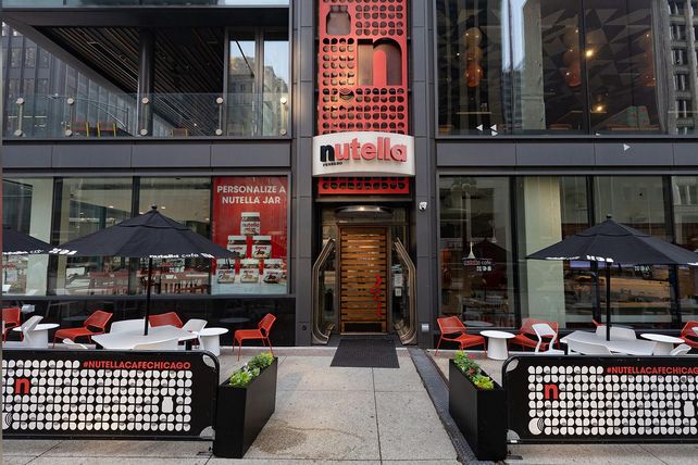 Nutella Café Chicago, Ferrero, Michigan Avenue, Nutella Café Umbau, Chicago Gastronomie, Nutella Speisekarte, Ferrero Nordamerika, Café Wiedereröffnung, Nutella Chicago, Gastronomiekonzept