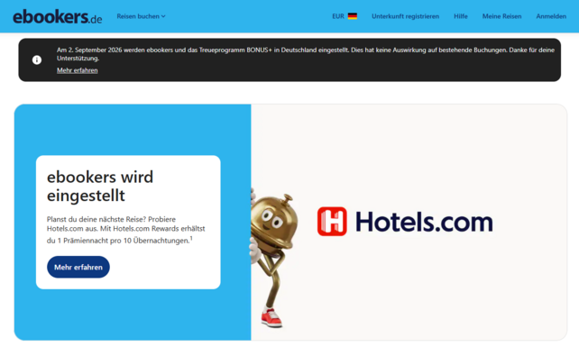 ebookers, Expedia Group, Hotels.com, Orbitz, OTA-Markt, Online-Reisebüro, Bonus+, Reiseplattform, Booking.com, Expedia