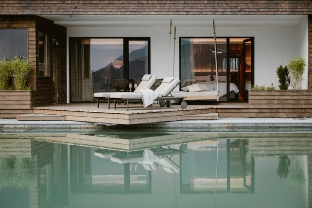 Bergkristall, Oberstaufen, Seesuiten, Allgäu, Wellnesshotel, Bergsee, Bergsuiten, Spa-Hotel, Hotelerweiterung, Falstaff Award, Familie Lingg
