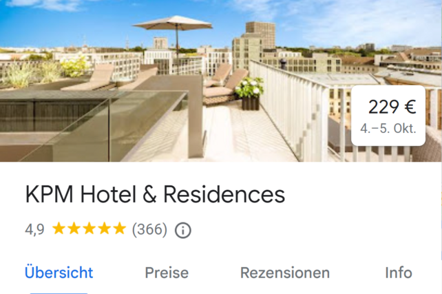 Google, Booking.com, Bewertungen