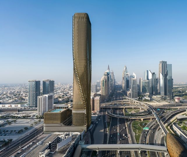 Mandarin Oriental Downtown Dubai, Wasl Tower, Luxushotel Dubai, Hotellerie Dubai, Residenzen Dubai, Mandarin Oriental Hotelgruppe, Eröffnung Oktober 2025, Sheikh Zayed Road, nachhaltiger Städtebau, Spa, Gastronomie.