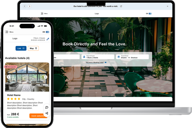 B.E. Quick, HotelPartner, Web-Buchungsmaschine, hotels